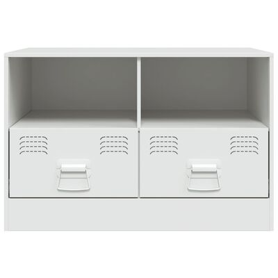 vidaXL Meuble TV blanc 67x39x44 cm acier