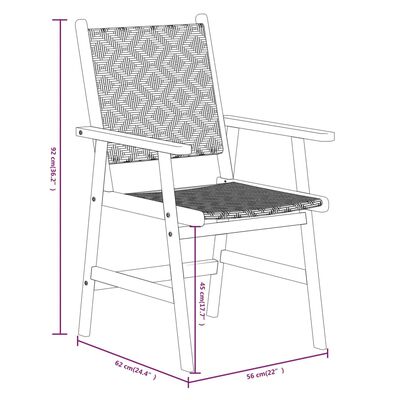 vidaXL Ensemble à manger de jardin 9 pcs Bois d'acacia solide