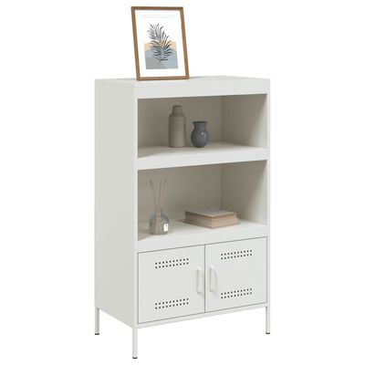 vidaXL Buffet haut blanc 68x39x113 cm acier