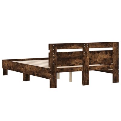 vidaXL Cadre de lit sans matelas chêne fumé 120x200 cm