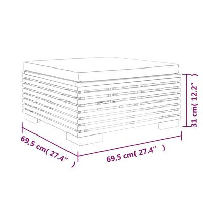 vidaXL Salon de jardin 5 pcs avec coussins Bois de teck solide