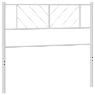 vidaXL Tête de lit métal blanc 75 cm