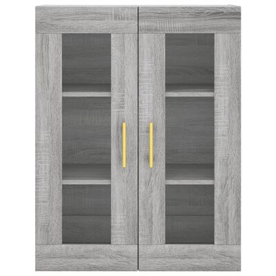 vidaXL Buffet haut Sonoma gris 69,5x34x180 cm Bois d'ingénierie