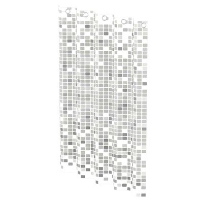 EISL Rideau de douche avec mosaïque gris 200x180x0,2 cm