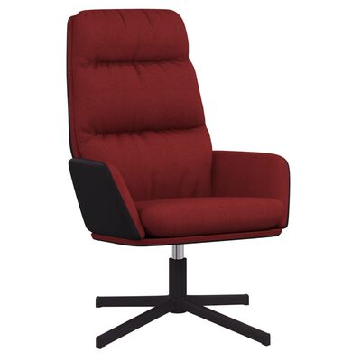 vidaXL Chaise de relaxation Rouge bordeaux Tissu