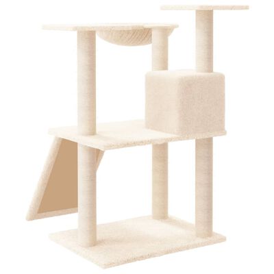 vidaXL Arbre à chat avec griffoirs en sisal Crème 83 cm