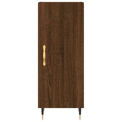 vidaXL Buffet haut Chêne marron 34,5x34x180 cm Bois d'ingénierie