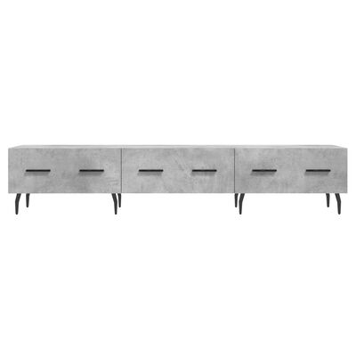 vidaXL Meuble TV gris béton 150x36x30 cm bois d'ingénierie