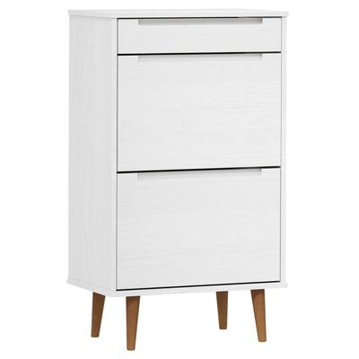 vidaXL Armoire à chaussures MOLDE Blanc 59,5x35x103 cm Bois de pin