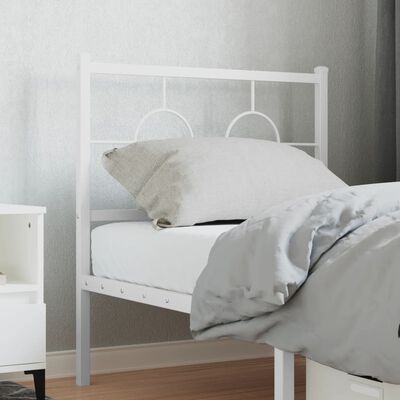 vidaXL Tête de lit métal blanc 80 cm