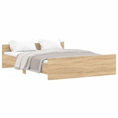 vidaXL Cadre de lit sans matelas chêne sonoma 140x200 cm