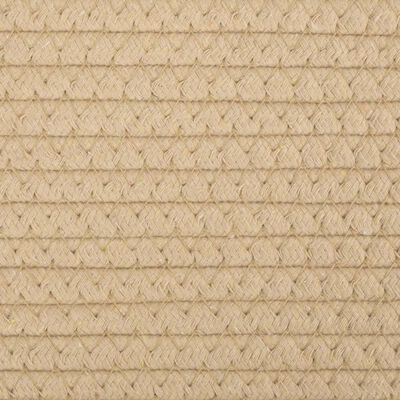 vidaXL Panier de rangement beige et blanc Ø40x35 cm coton