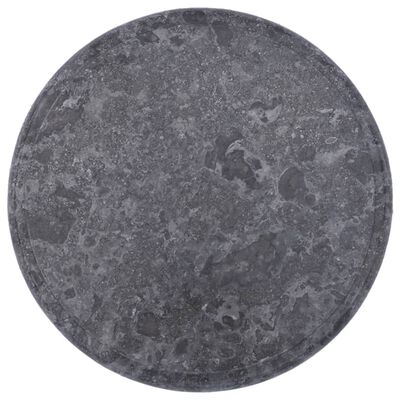 vidaXL Dessus de table Gris Ø40x2,5 cm Marbre