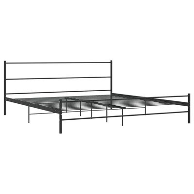 vidaXL Cadre de lit sans matelas noir métal 180x200 cm