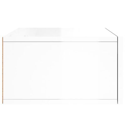 vidaXL Tables de chevet murales 2 pcs blanc brillant 35x35x20 cm