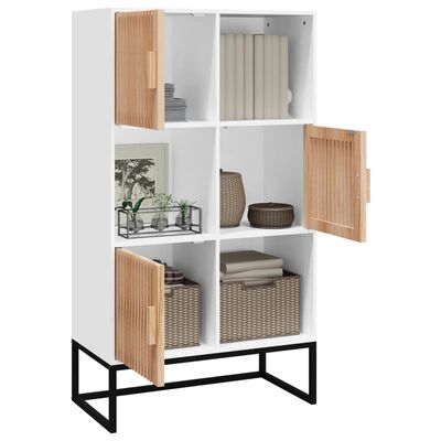 vidaXL Buffet haut blanc 70x35x125 cm bois d'ingénierie