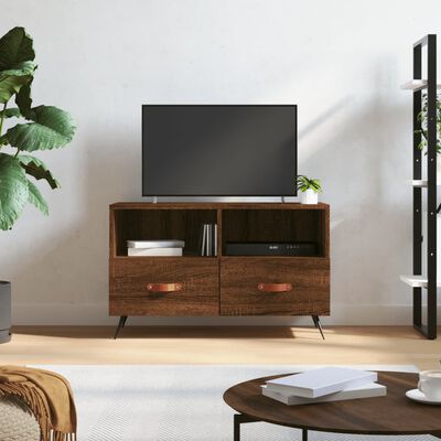 vidaXL Meuble TV Chêne marron 80x36x50 cm Bois d'ingénierie