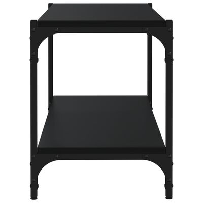 vidaXL Meuble TV Noir 80x33x41 cm Bois d'ingénierie et acier