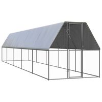 vidaXL Poulailler d'extérieur 2x10x2 m Acier galvanisé