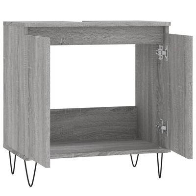 vidaXL Armoire de bain sonoma gris 58x33x60 cm bois d'ingénierie