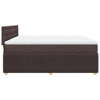 vidaXL Sommier à lattes de lit avec matelas Marron foncé 200x200 cm