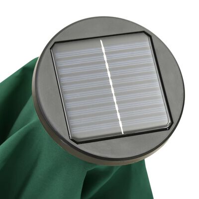 vidaXL Parasol de jardin avec lumières LED vert 200x211 cm aluminium