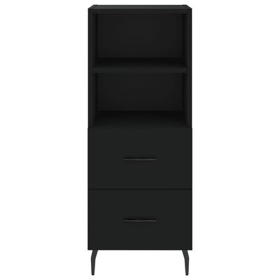 vidaXL Buffet haut Noir 34,5x34x180 cm Bois d'ingénierie