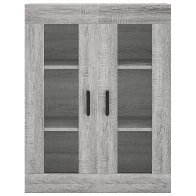 vidaXL Buffet haut Sonoma gris 69,5x34x180 cm Bois d'ingénierie