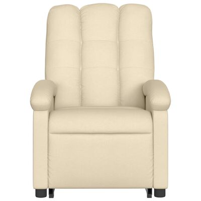 vidaXL Fauteuil inclinable Crème Tissu