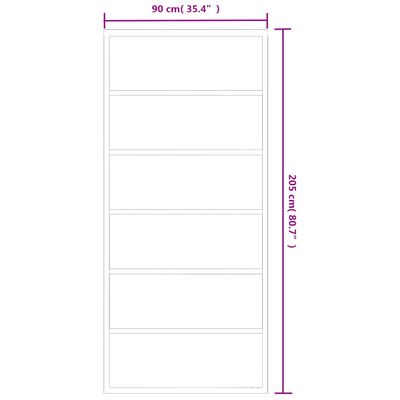 vidaXL Porte coulissante et quincaillerie Verre et Aluminium 90x205 cm