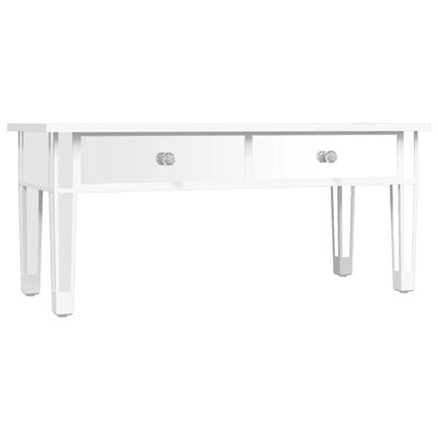 vidaXL Table basse à miroir 106x45x45 cm Bois d'ingénierie et verre