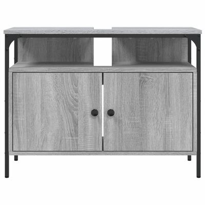 vidaXL Armoire lavabo de salle de bain sonoma gris 80x30x60 cm