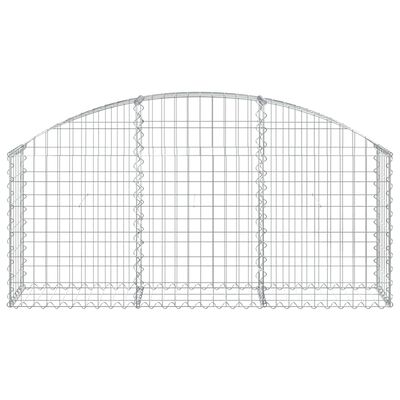 vidaXL Panier de gabions arqué 150x30x60/80 cm Fer galvanisé