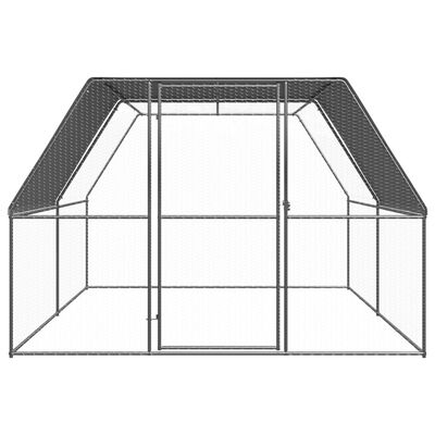 vidaXL Poulailler d'extérieur 3x4x2 m Acier galvanisé