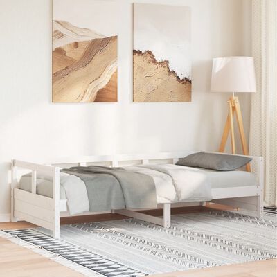 vidaXL Lit de jour sans matelas blanc 80x200 cm bois de pin massif