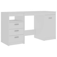 vidaXL Bureau Blanc 140x50x76 cm Bois d’ingénierie