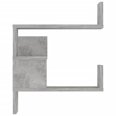 vidaXL Étagères murales d'angle 2 pcs Gris béton Bois d’ingénierie