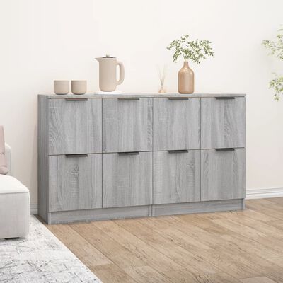 vidaXL Buffets 2 pcs Sonoma gris 60x30x70 cm Bois d'ingénierie