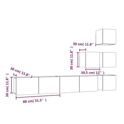 vidaXL Meuble TV mural Chêne marron Bois d'ingénierie