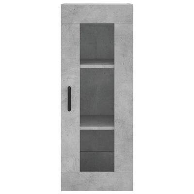 vidaXL Buffet haut Gris béton 34,5x34x180 cm Bois d'ingénierie