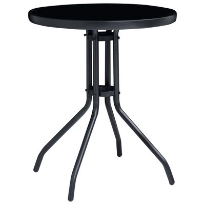 vidaXL Mobilier de bistro 3 pcs Noir et anthracite