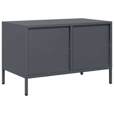 vidaXL Meuble TV anthracite 68x39x43,5 cm acier laminé à froid