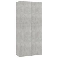 vidaXL Armoire à chaussures Gris béton 80x35,5x180cm Bois d’ingénierie