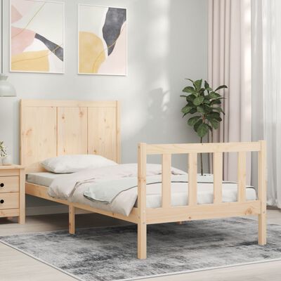 vidaXL Cadre de lit sans matelas 90x200 cm bois de pin massif