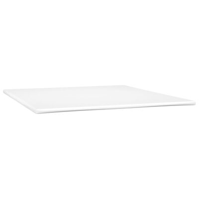 vidaXL Sommier à lattes de lit avec matelas Crème 160x200 cm Tissu