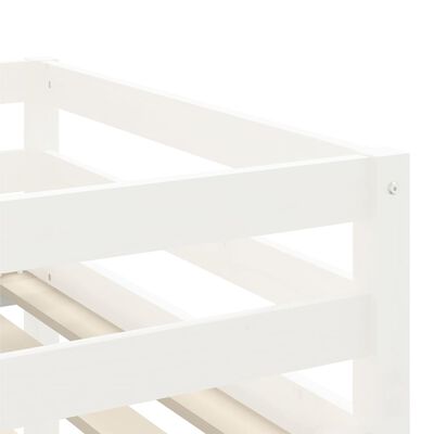 vidaXL Lit mezzanine enfants échelle blanc 90x190 cm bois pin massif