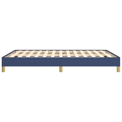 vidaXL Cadre de lit sans matelas bleu 140x190 cm tissu