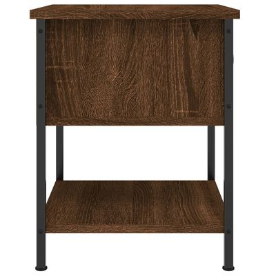 vidaXL Table de chevet chêne marron 34x35,5x45 cm bois d'ingénierie