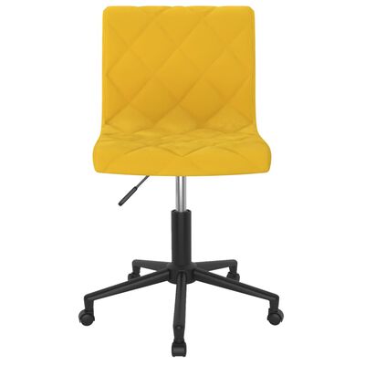 vidaXL Chaises à manger pivotantes lot de 2 jaune moutarde velours