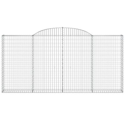 vidaXL Paniers à gabions arqués 11 pcs 300x30x140/160 cm fer galvanisé